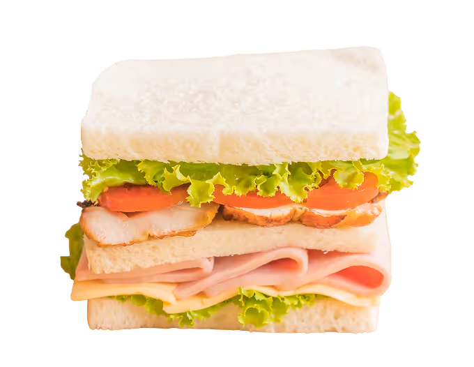 Сэндвич Qazmaq с тунцом, беконом и соусом Пинко